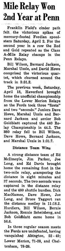 Mile relay race article