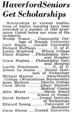 Seniors get scholarships article