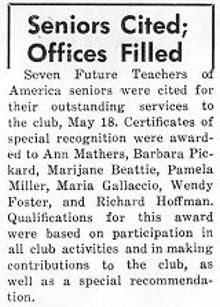 Seniors cited offices filled article